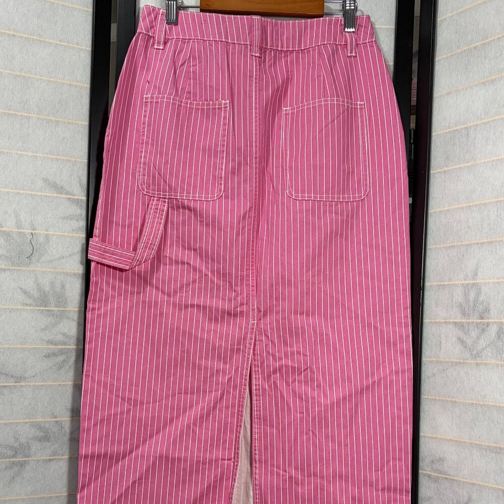 Vero Moda Cargo Maxi Skirt Pink White Stripe Utility Gorpcore Women's XS Skater - Picture 6 of 11
